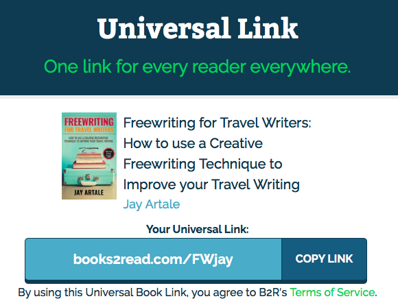 Universal Book Link page for Freewriting Book Draft2Digital